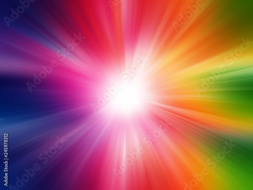 Starburst Colorful Light Beam Abstract Background