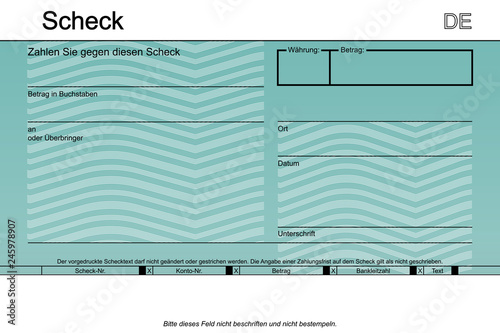 Scheck mit weißen Wellen