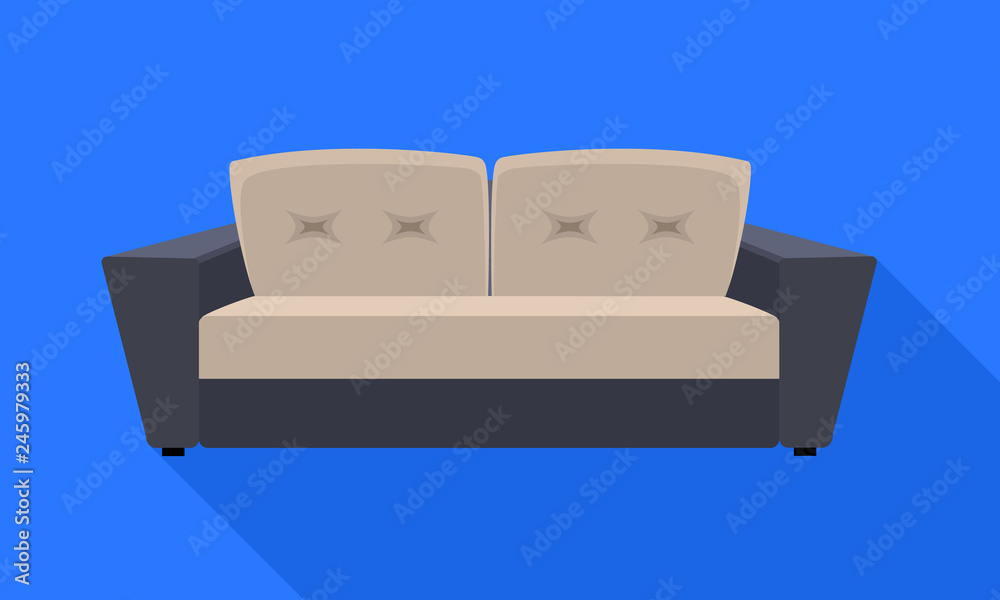 Modern sofa icon. Flat illustration of modern sofa vector icon for web design Modern sofa icon. Flat illustration of modern sofa vector icon for web design