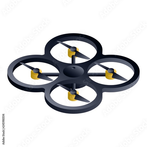 Delivery drone icon. Isometric of delivery drone vector icon for web design isolated on white background