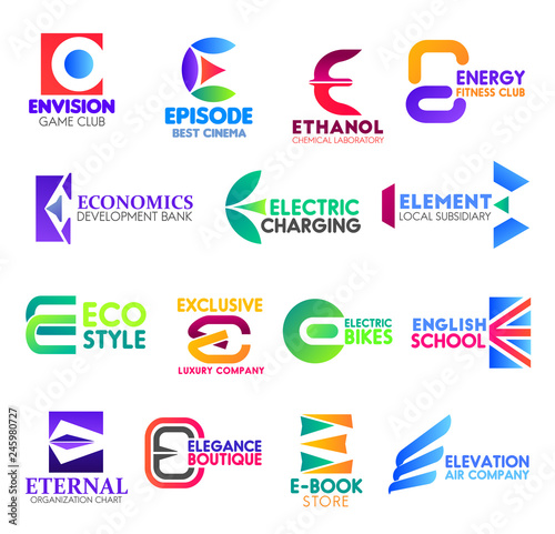 Free Download E letter corporate identity, business icons - GFXLoad