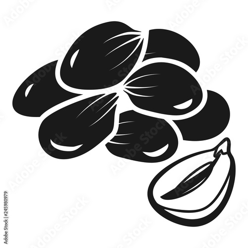A pile of peanut icon. Simple illustration of a pile of peanut vector icon for web design isolated on white background