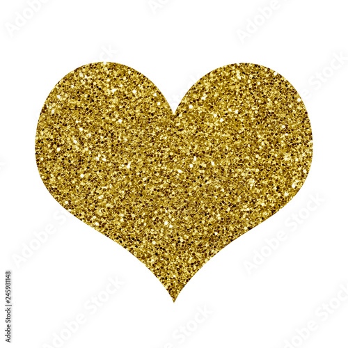 Golden heart illustration