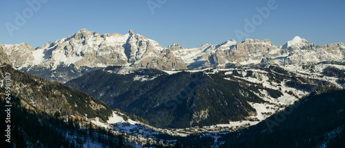 Wallpaper Mural Snowy landscape of val Badia in the Dolomites, South Tyrol, Italy seen from Gardena pass Torontodigital.ca