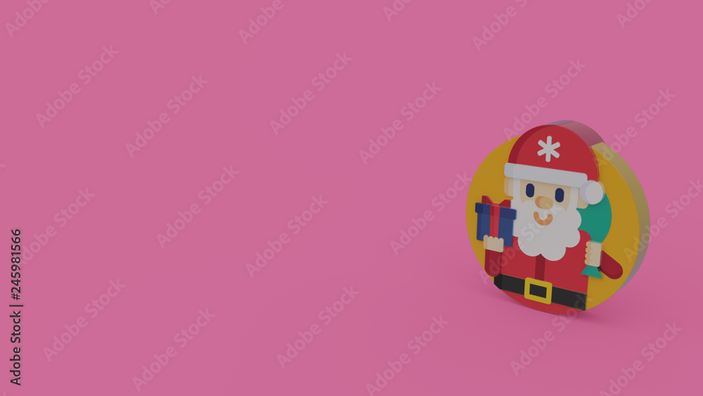 3d icon of santa claus 3d icon of santa claus