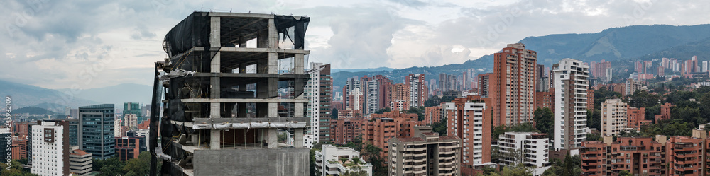 Panorama mit Hochhäuser in Medellin, Kolumbien