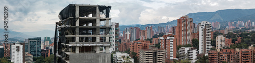 Panorama mit Hochhäuser in Medellin, Kolumbien