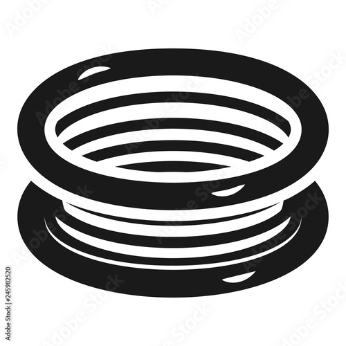 Electric coil icon. Simple illustration of electric coil vector icon for web design isolated on white background