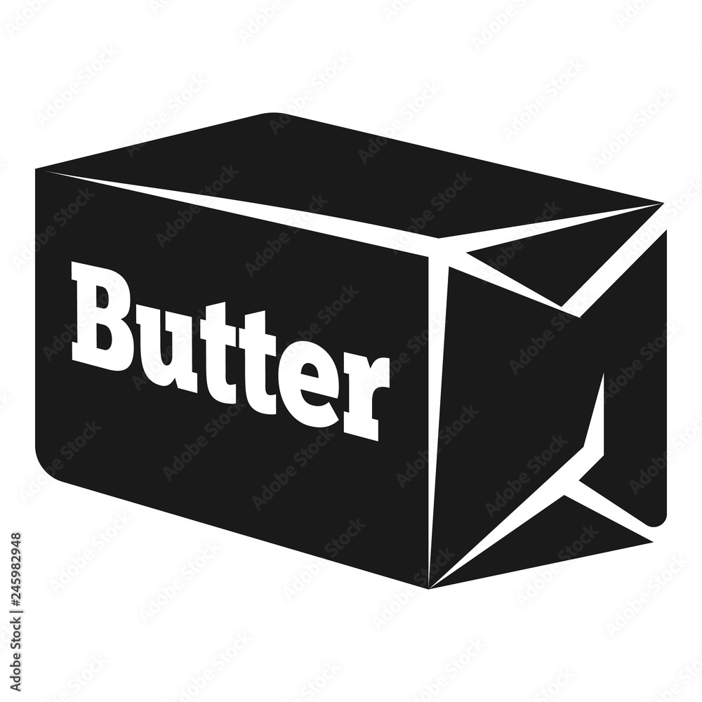 Briquette butter icon. Simple illustration of briquette butter vector icon  for web design isolated on white background Stock Vector | Adobe Stock