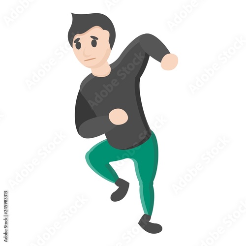 Man step break dance icon. Cartoon of man step break dance vector icon for web design isolated on white background