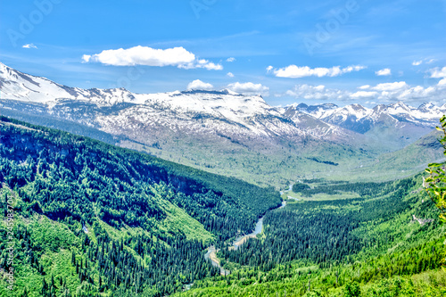 Beautiful views of Glacier National Park in Montana © ExploringandLiving