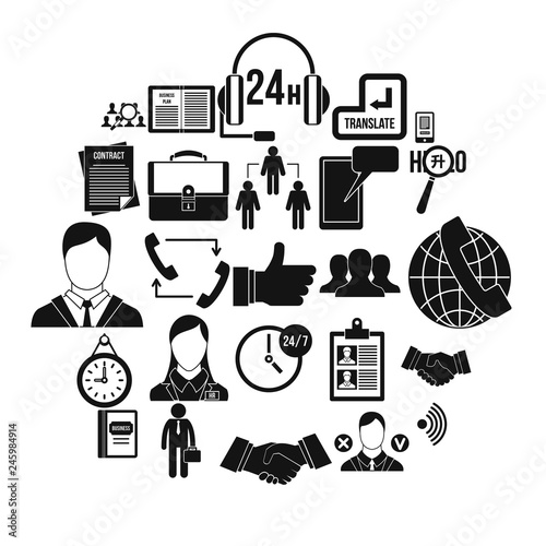 Airing icons set. Simple set of 25 airing vector icons for web isolated on white background