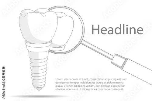 dental clinic. dental implant. dental equipment. on a white background.