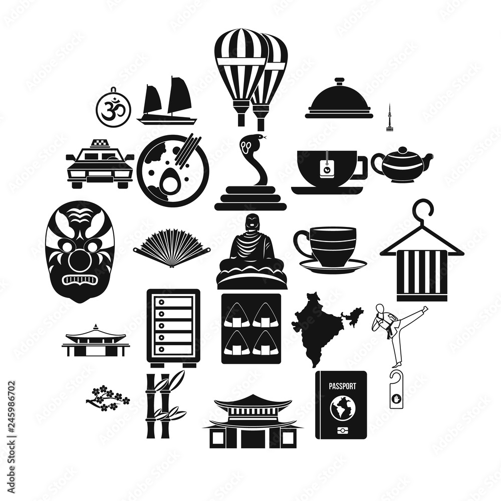 Naklejka premium Dish icons set. Simple set of 25 dish vector icons for web isolated on white background