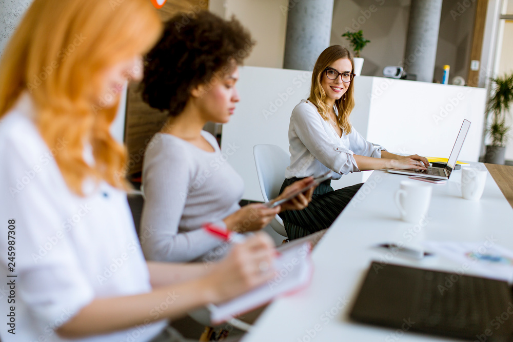 Young businesswomen working in office Young businesswomen working in office