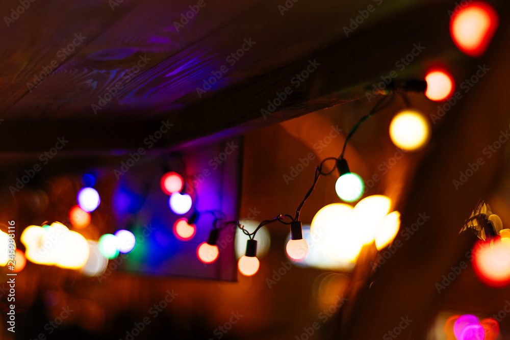  blurred background with christmas bokeh