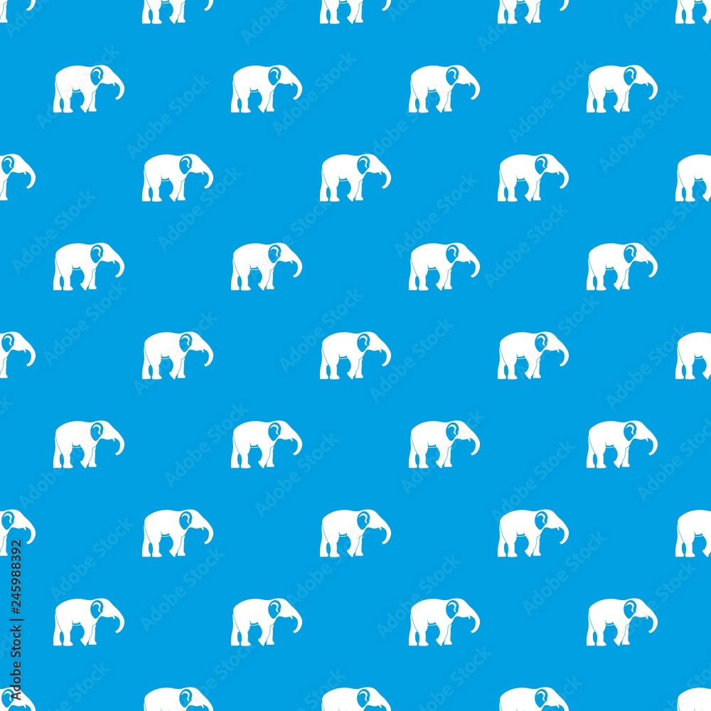 Elephant pattern vector seamless blue repeat for any use Elephant pattern vector seamless blue repeat for any use