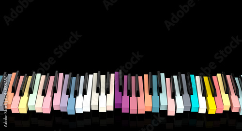3d piano key board photo