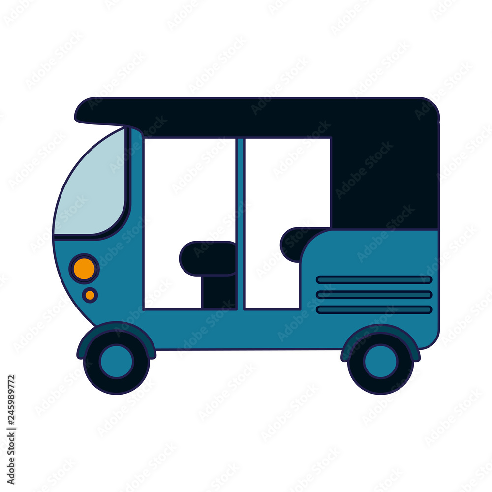 cargo cart vehicle blue lines