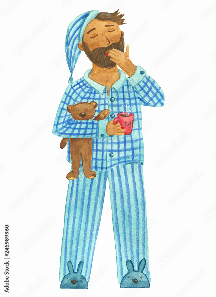 Man in pajamas Man in pajamas