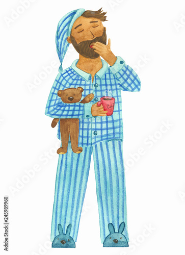 Man in pajamas