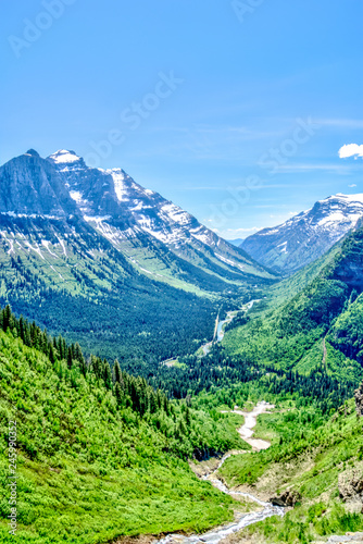 Beautiful views of Glacier National Park in Montana