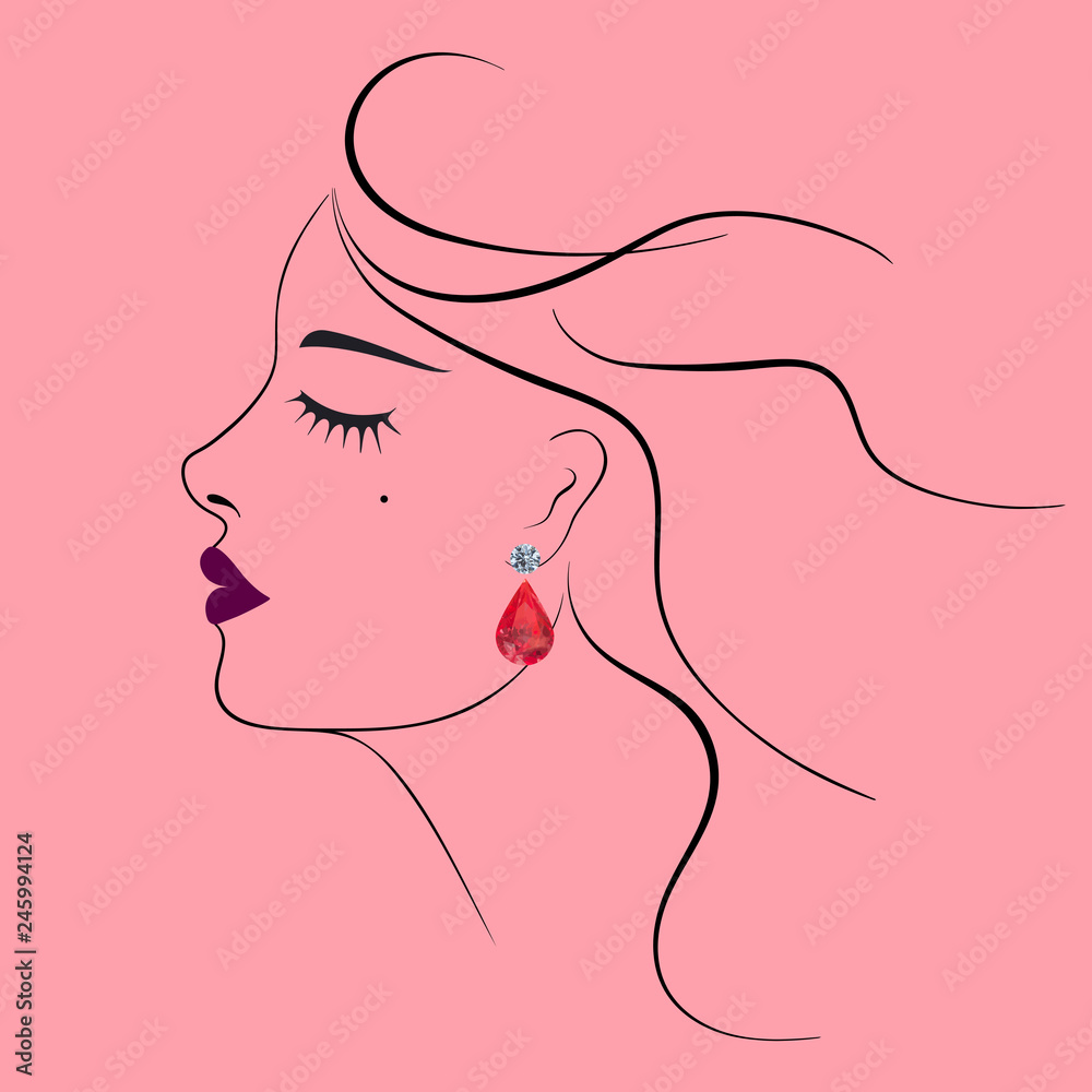 Hand drawn earrings tassels Jewelry Icon Premium quality graphic design  Ink hand drawn picture sign sketch in art doodle style Perfect for logo  logotype invitation greeting card poster etc Stock Vector 