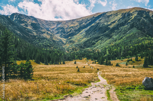 Hala Kondratowa mountain valley in the Tatra mountains in Poland 