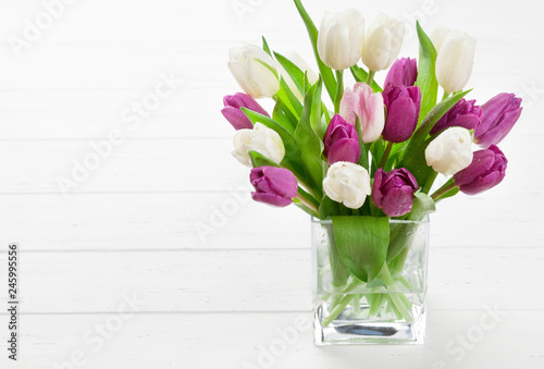 Fototapeta Naklejka Na Ścianę i Meble -  Colorful tulips flower bouquet