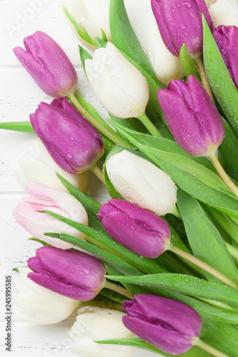 Fototapeta Naklejka Na Ścianę i Meble -  Colorful tulips flower bouquet