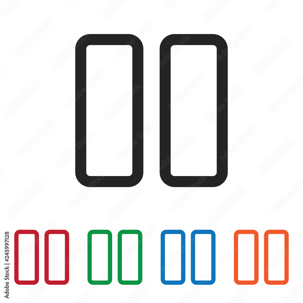 Pause vector icon Pause vector icon
