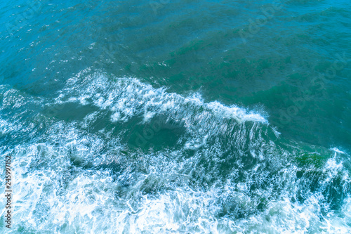 Seething atlantic sea water with foam