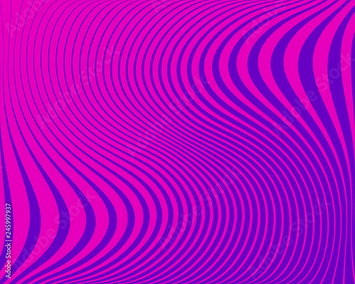 Abstract pattern. Texture with wavy, curves lines. Optical art background. Vector illustration  