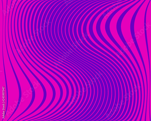 Abstract pattern. Texture with wavy, curves lines. Optical art background. Vector illustration  