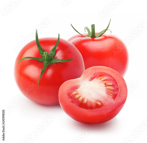 Fresh tomatoes. Tomato isolated on white background