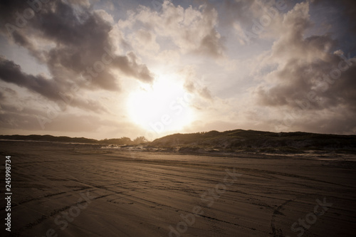 Beach sunset sea 