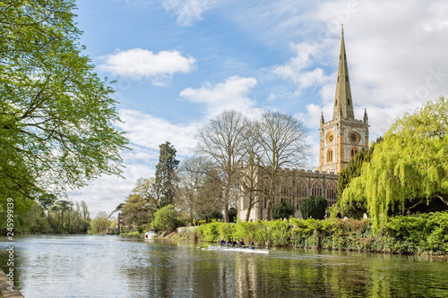 Holy Trinity Church set on the banks of the River Avon in Stratford-upon-Avon, Warwickshire England UK photo