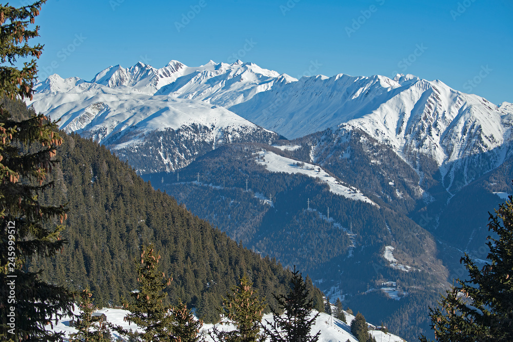 Walliser Bergmassiv, aus Sicht Bettmeralp, Goms, Wallis, Schweiz