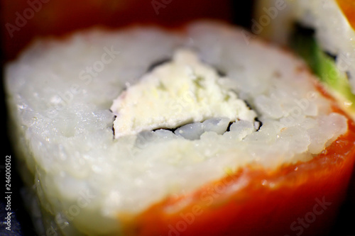 close up of japanese sushi