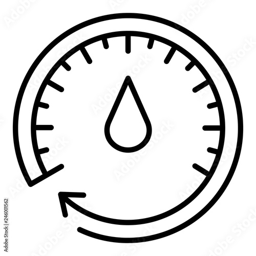 Oil meter icon. Outline oil meter vector icon for web design isolated on white background