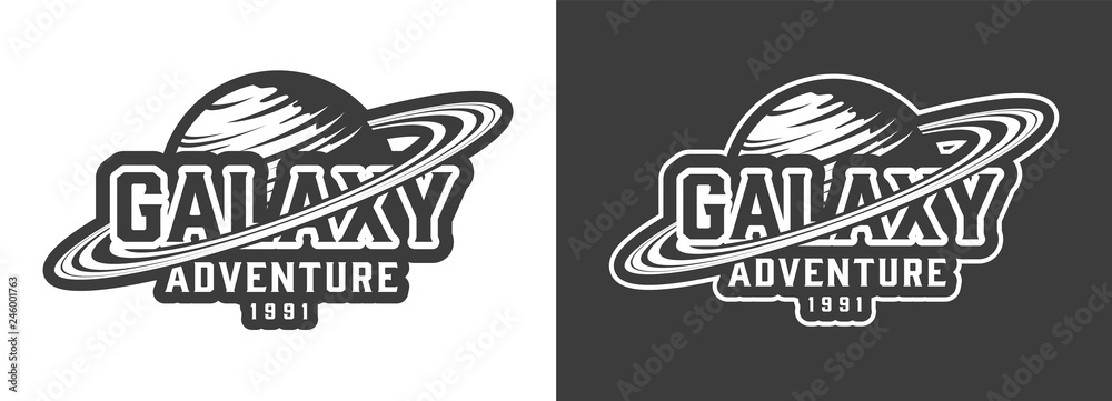 Obraz premium Vintage monochrome space label