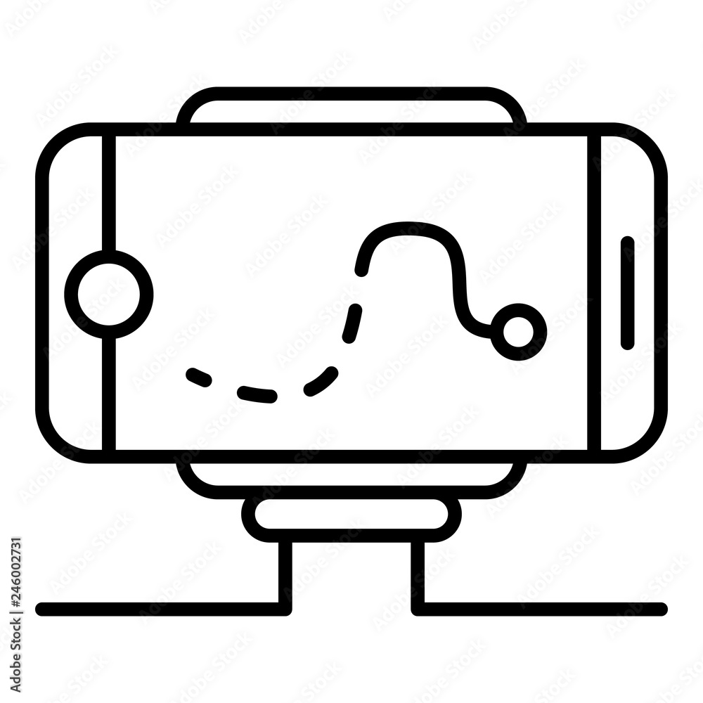 Smartphone track drone icon. Outline smartphone track drone vector icon for web design isolated on white background Smartphone track drone icon. Outline smartphone track drone vector icon for web design isolated on white background