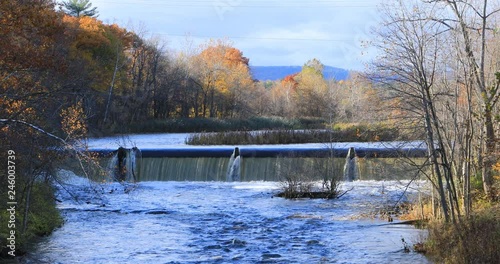 Mill dam in Westfield, Massachusetts 4K photo