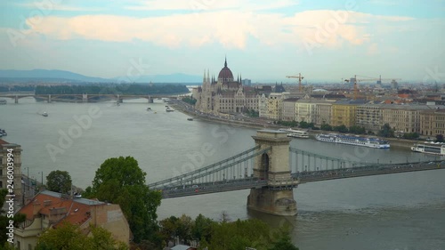 Budapest landmarks on Danube