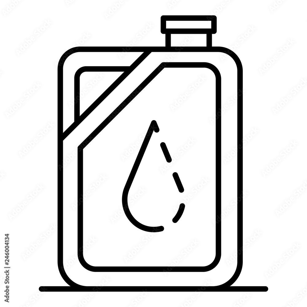 Oil canister icon. Outline oil canister vector icon for web design isolated on white background Oil canister icon. Outline oil canister vector icon for web design isolated on white background
