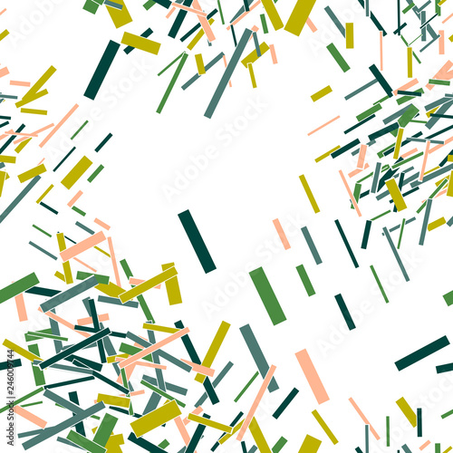 Abstract seamless pattern with colorful chaotic small squares, sticks. Infinity geometric pattern. Vector illustration.      