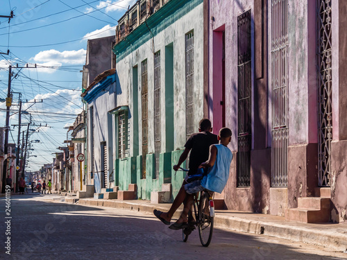 Wallpaper Mural Cienfuegos Cuba, Nov 15 2018: Beautiful colonial street in Cienfuegos Cuba Torontodigital.ca