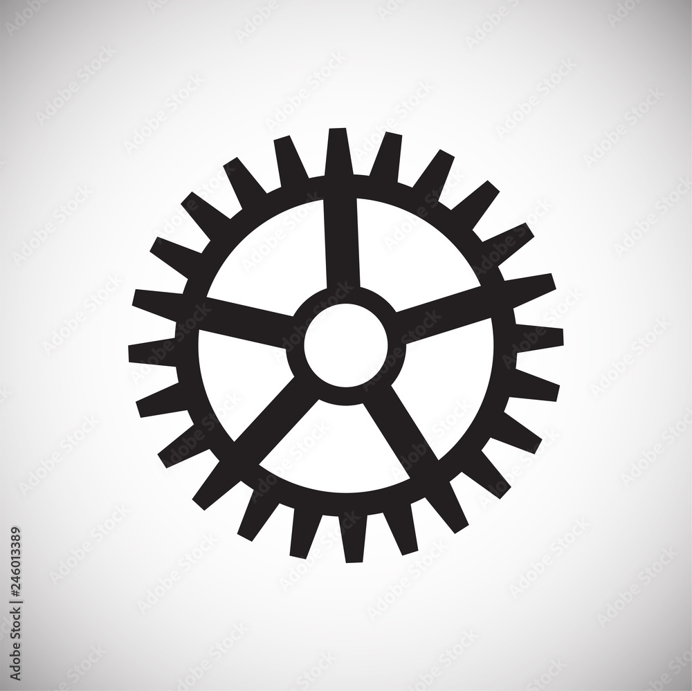 Gear icon on white background for graphic and web design, Modern simple vector sign. Internet concept. Trendy symbol for website design web button or mobile app