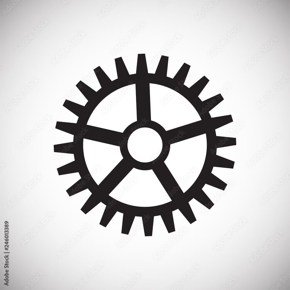Obraz premium Gear icon on white background for graphic and web design, Modern simple vector sign. Internet concept. Trendy symbol for website design web button or mobile app