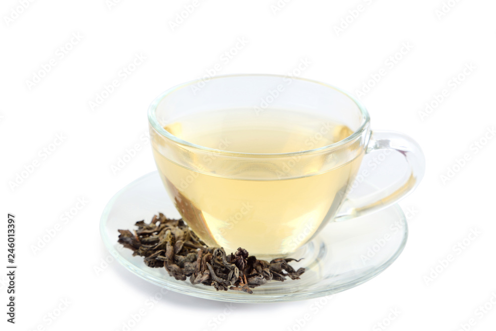 Cup of tea isolated on white background